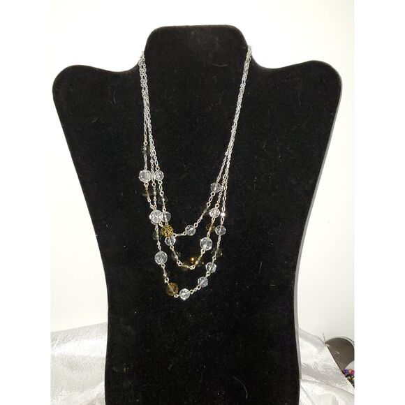 A Lauren Conrad Layered Necklace Silver Tone Cottage Core Elegant Minimalist - Picture 1 of 9